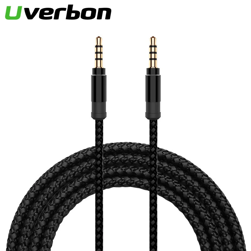 

1.5M Nylon Braid Audio Cable 3.5mm Jack Male to Male Car Aux Audio Extension Code For MP3 Speaker Louder Computer Earphone