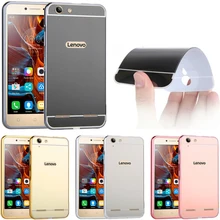Lenovo Vibe K 5 K5 Plus чехол с металлической рамкой с зеркальной задней крышкой жесткий чехол для телефона для lenovo Vibe K5/K5 Plus A6020 5,0"