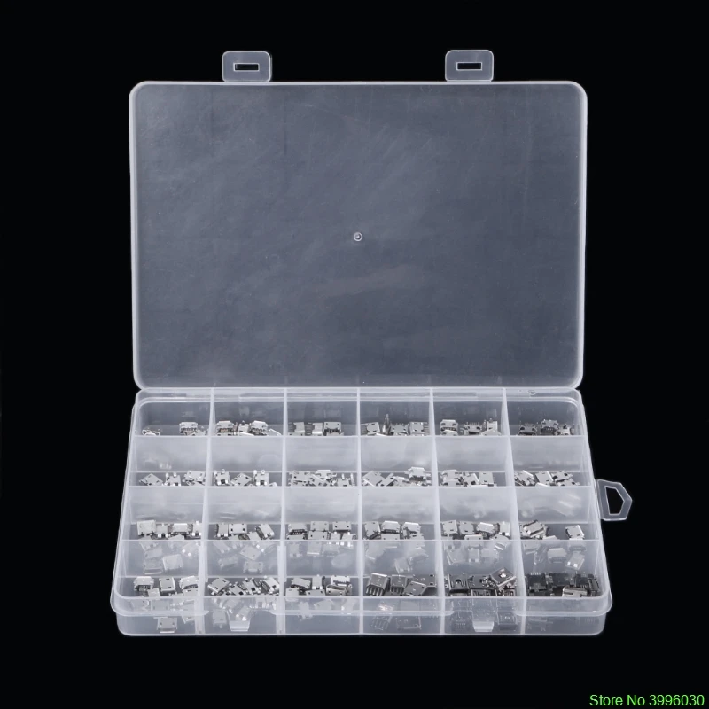 

240 Pcs 24 Models Micro USB Connector Socket Jack For MP3/4/5 Lenovo ZTE Huawei