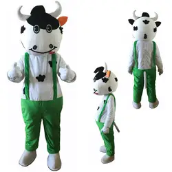 Зеленый корова скот талисман костюм косплей костюмная вечеринка на Хэллоуин платье