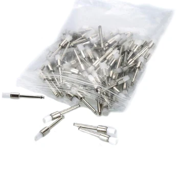 

100Pcs/lot Dental Lab Materials white Nylon Latch Small Flat Polishing Polisher Prophy Brushes Dentist Product Wholesale Tool