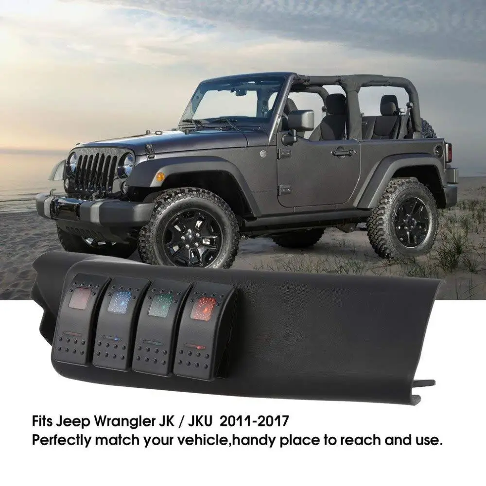 Левая сторона A-стойка переключатель под панель 4 клавишный элемент для Jeep Wrangler JK