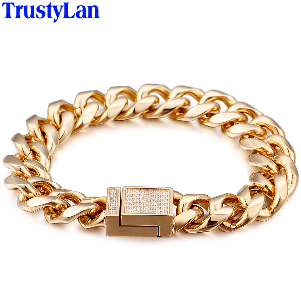 14 мм Толстая ручная цепь мужской браслет мужские лучшие друзья мужские s браслеты для мужчин модные золотые из нержавеющей стали и CZ ювелирные подарки Новые
