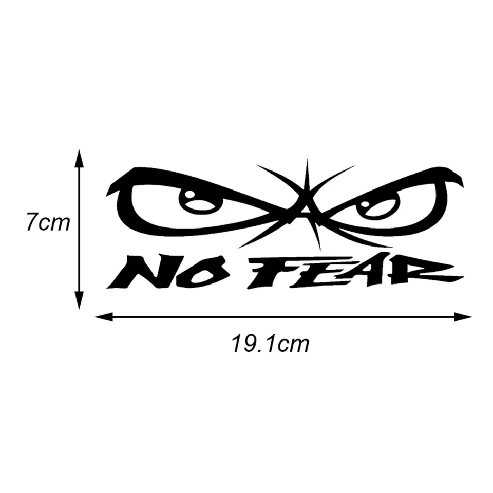 19.1X7CM NO FEAR Interesting Car Sticker Vinyl Decal Car-styling Sticker On Car For Ford Audi BMW Toyota VW BlackSilverLaser (1)