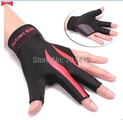 

high Elasticity 3 finger billiard gloves/Pool gloves/ Snooker billiard table Gloves