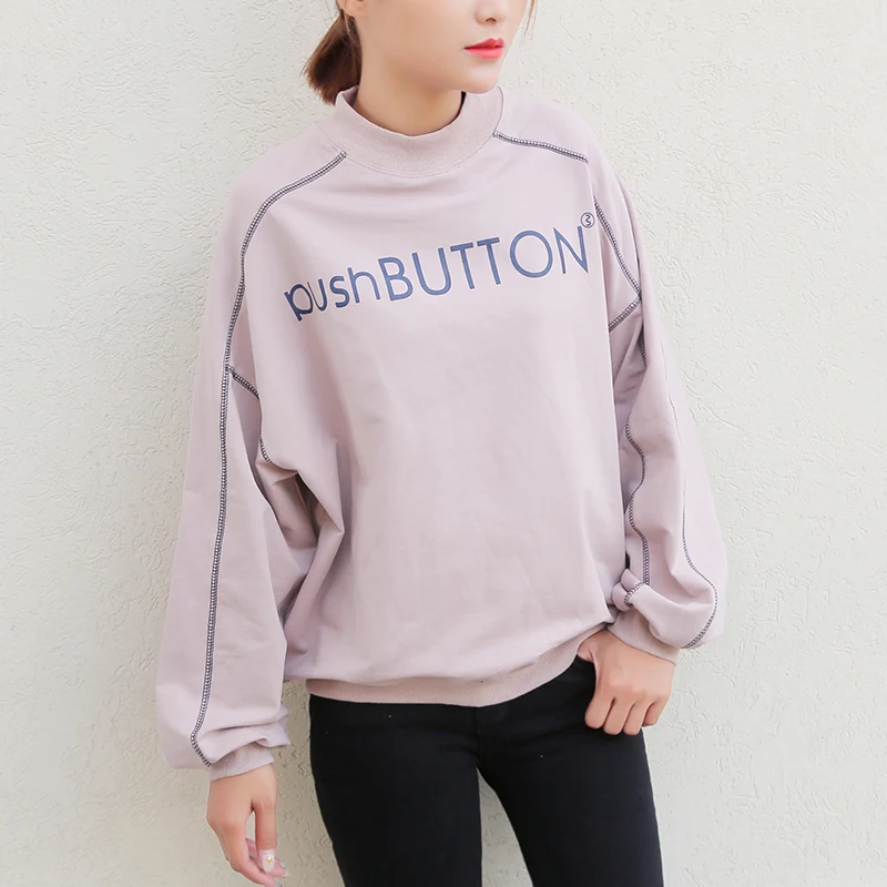 2018 Harajuku Autumn Print sweatshirt Women Long Sleeve