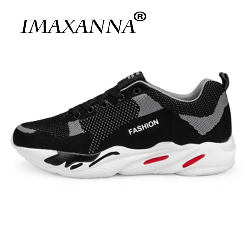 

IMAXANNA breathable sports shoes men's patchwork single-layer mesh fabric fly weave shoes surface comfortable light sports win