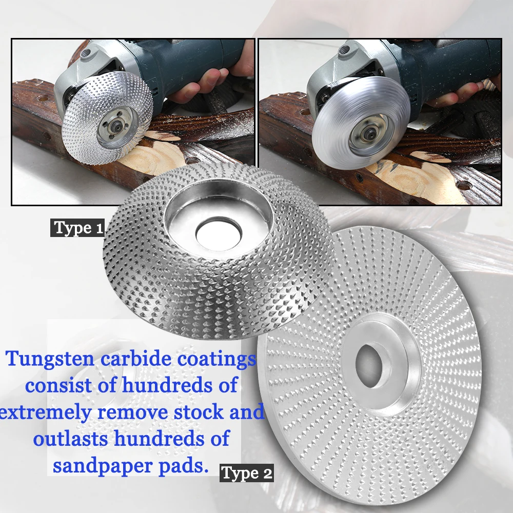 

Extreme Shaping Disc Tungsten Carbide Wood Sanding Carving Disc for Angle Grinder 5/8in Bore