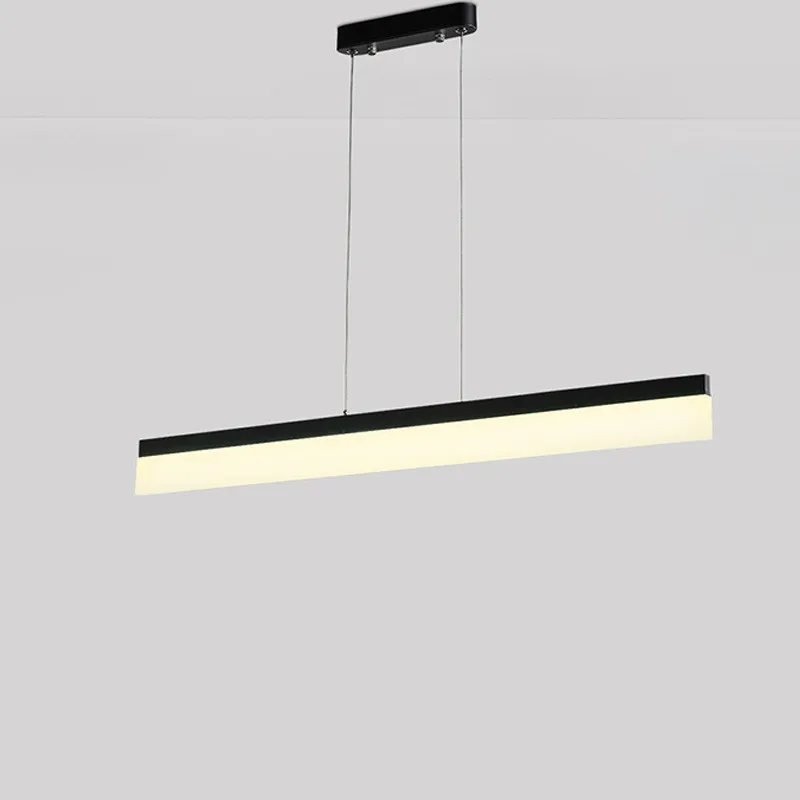 Современный светодиодный светильник для столовой, гостиной, дома, кухни, светильник с дистанционным управлением, черный подвесной светильник для ресторана
