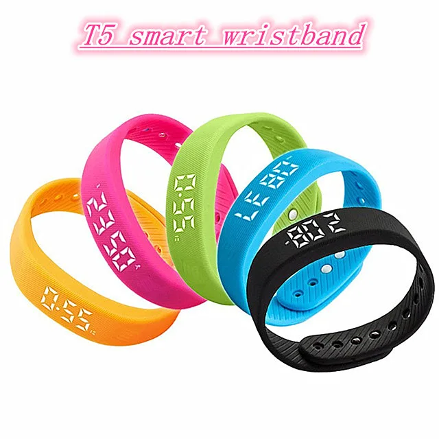 

T5 smart band watch children LED display sports instrument fitness bracelet pedometer smart step tracker pedometer