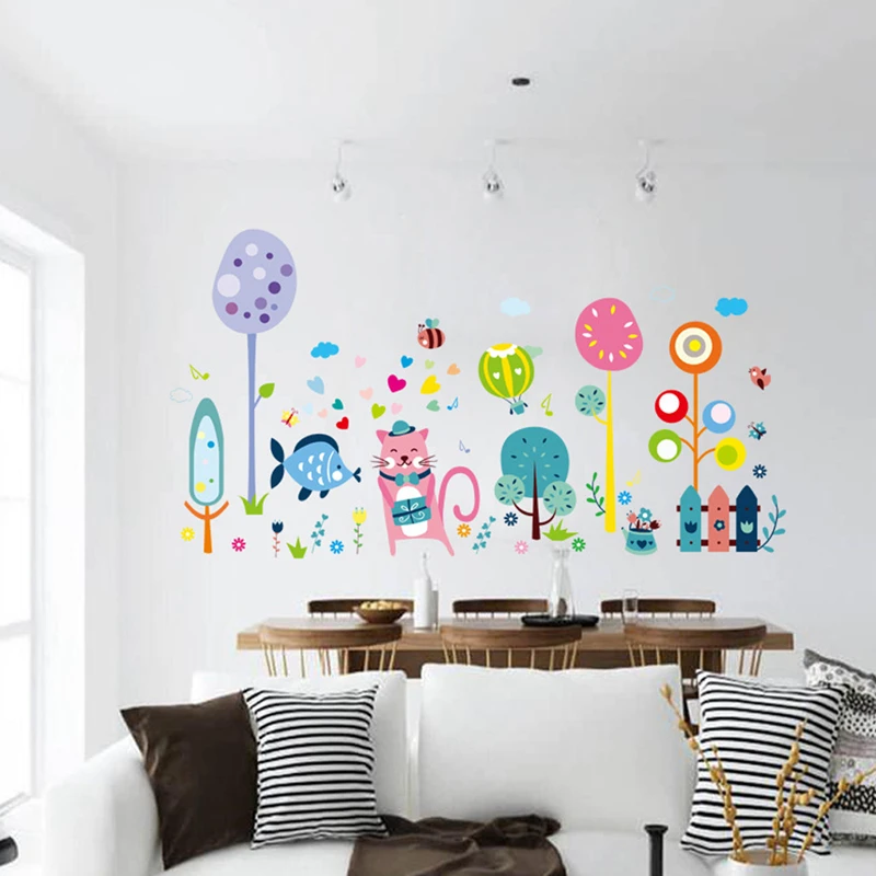 Home Decor Cartoon Car Creative wall stickers Home Decor Wedding Decoration maison Self-adhesive Removable wall stickers rooms (10)