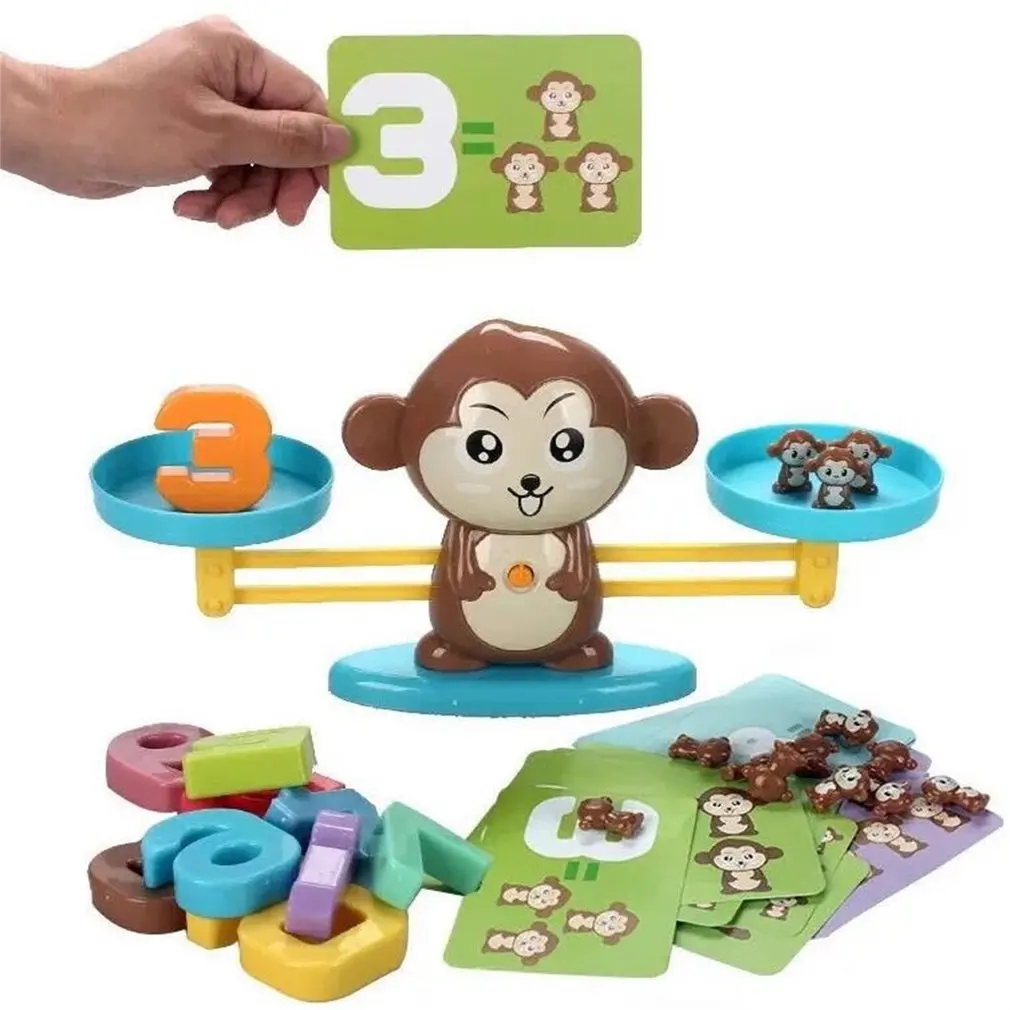 Match game Board game Monkey Match Math Balancing Scale Number Balance Game Children Educational Toy to Learn add and subtract Match game Board game Monkey Match Math Balancing Scale Number Balance Game Children Educational Toy to Learn add and subtract