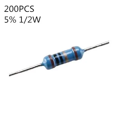 

200PCS 5% 1/2W 20R 20ohm 7.25200
