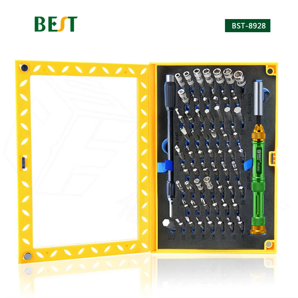 BES 8928 63 в 1 Профессиональная Прецизионная отвертка магнитное Открытие Набор