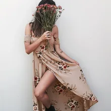 JRQIOT Floral Print Ruffles Chiffon Bohemian Dress Backless Summer Long Sexy Women Dress Maxi Beach Dresses Vestidos