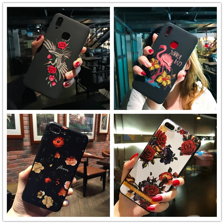 

Xiaomi Mi A2 Lite Case silicone 3d relief luxury soft tpu Chinese Style phone case for xiaomi mi a2 lite redmi 6 pro cover case