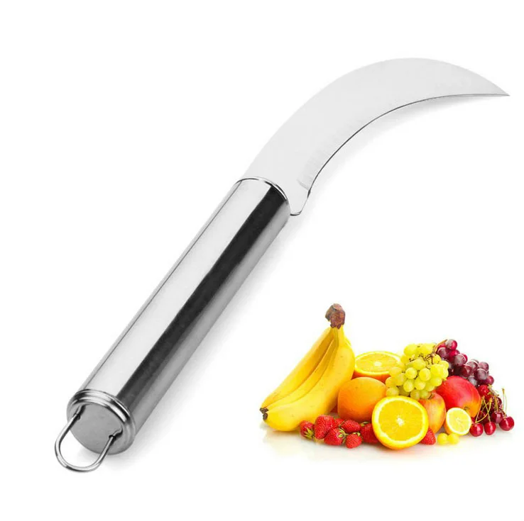 1 pcs Stainless steel machete knife fruit kitchen small banana peeler
