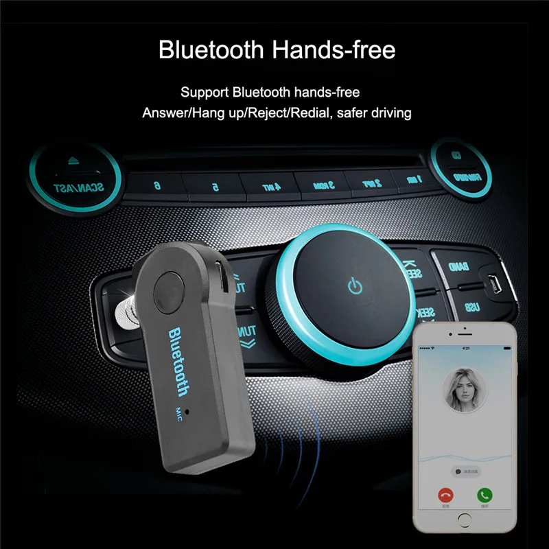 Гарнитура громкой связи для автомобиля Bluetooth музыкальный приемник универсальный