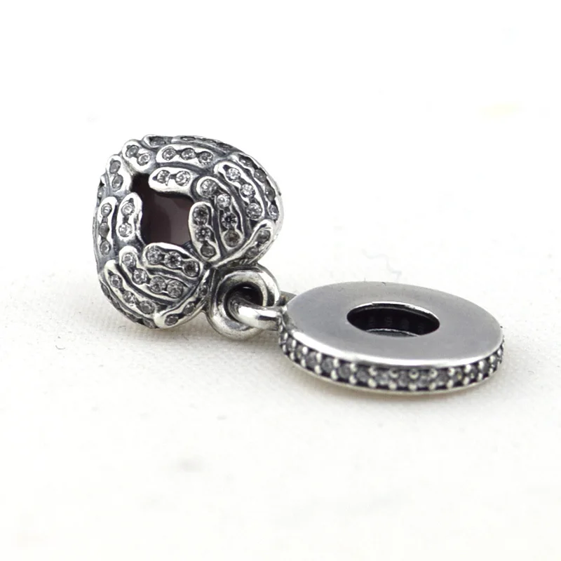

Fits for Pandora Beads Bracelets Angel Wings Charms with Clear CZ and Pink Enamel 100% 925 Sterling Silver Jewelry Free Shipping