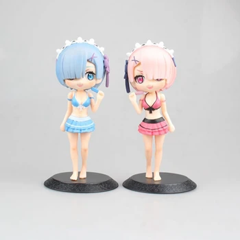 

Qposket Anime Re:Zero Life in a different world from zero Ram Rem Swimsuit Ver. PVC Figure Collectible Model Doll Toy