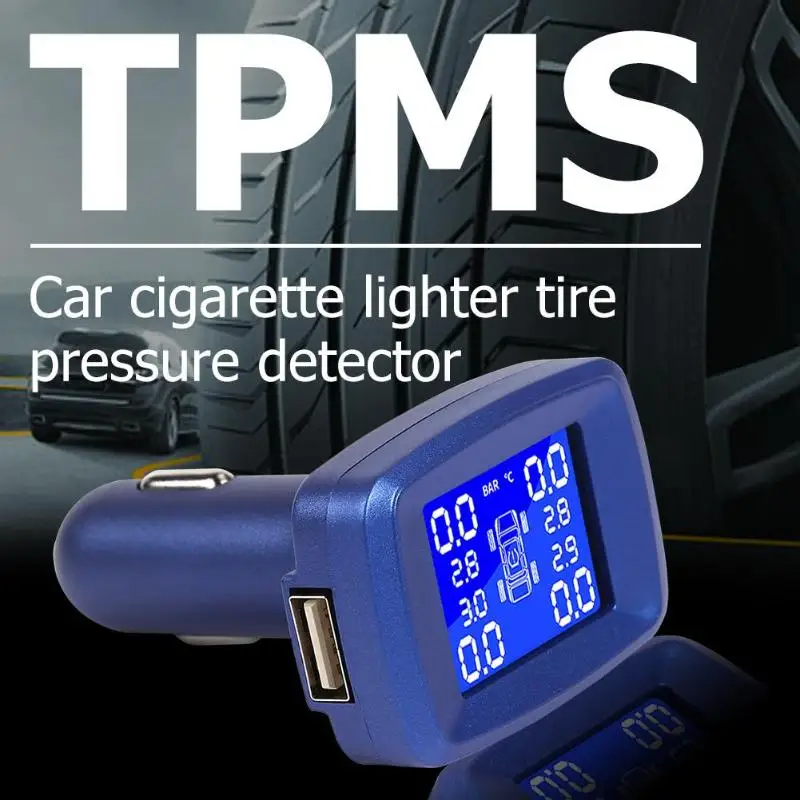 TY14A lcd Автомобильный TPMS контроль давления в шинах температурный сигнал с 4 внешними датчиками одновременный дисплей давления и температуры