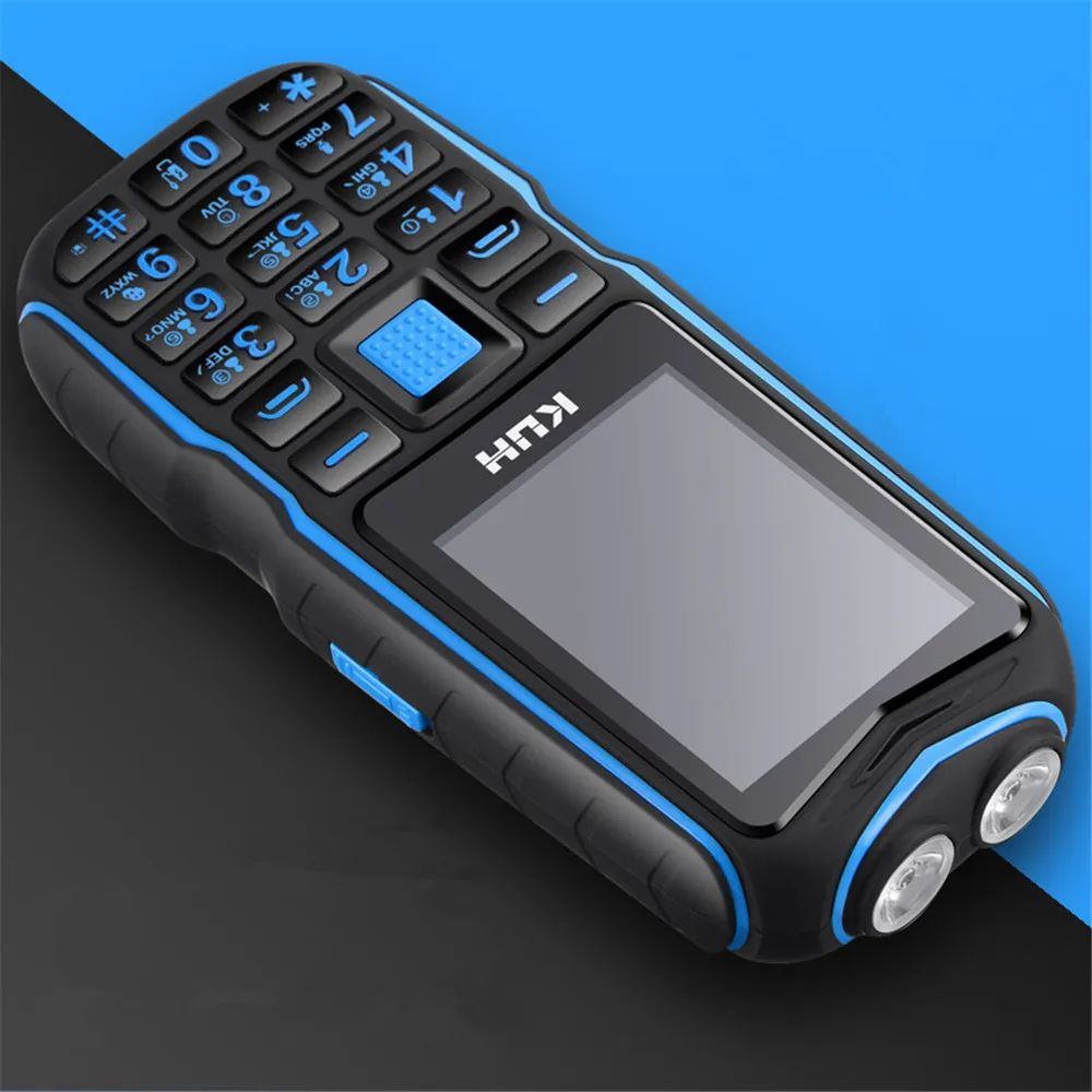 Долгий режим ожидания KUH T3 две sim-карты GSM прочный большой мобильный телефон 2,4 дюймов двойной Фонарик 13800 мАч Внешний аккумулятор большой голосовой Телефон