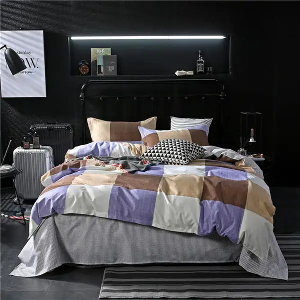 2 Pcs Bedding Set Aloe Cotton Queen King Full Twin SizeQuilt Cover/Duvet Cover/comforter Cover+1 Pcs Pillowcase Bedroom - Цвет: M