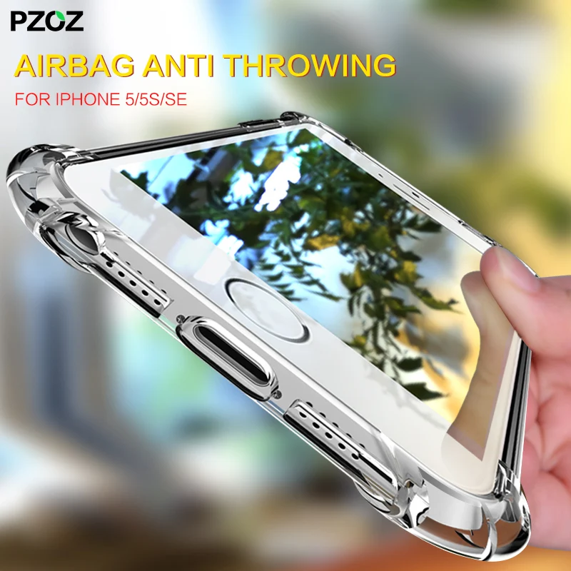 

PZOZ for iPhone 5 5s se case 360 cover shockproof housing original bumper on fundas transparent silicone for iPhone 5se 5 s case