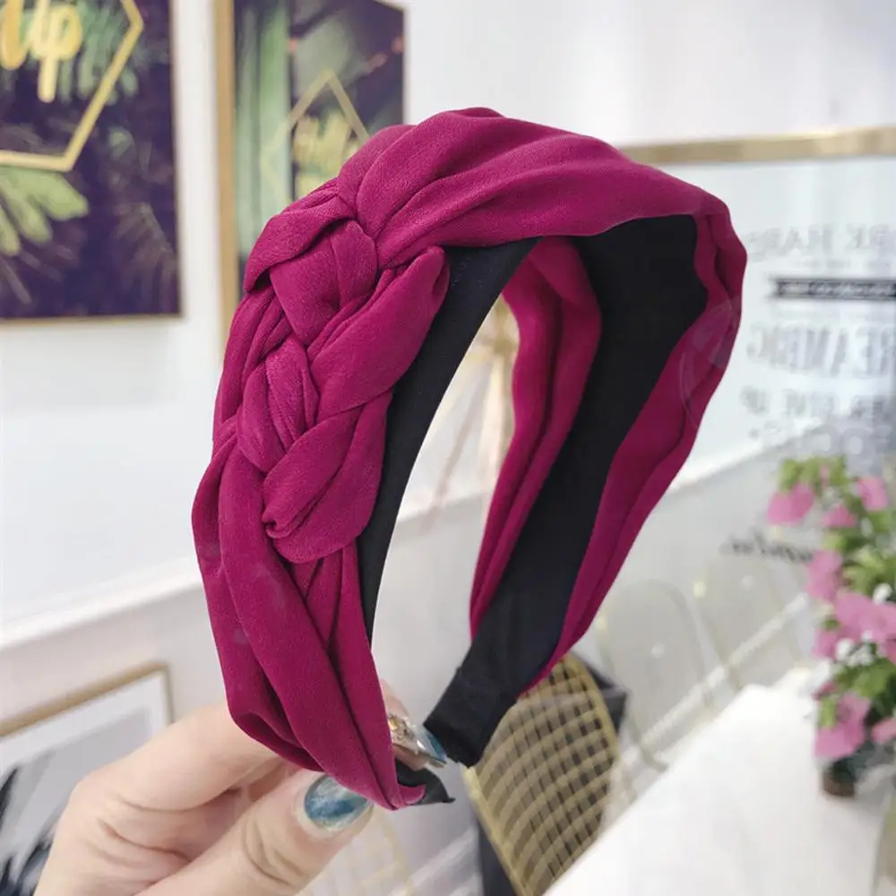 

Women's Cute Hairband For Girls Headband Fashion Twist Elastic Knot Casual Plain Hair Band for Women Headbands diademas mujer