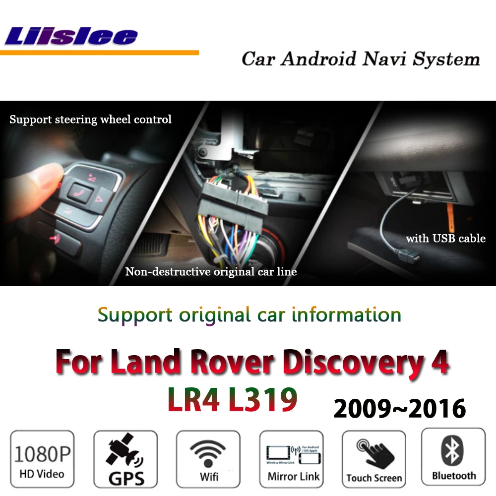 Best Liislee Car Android For Land For Rover Discovery 4 LR4 2009~2016 Original style Carplay GPS Nav Map Navigation System Multimedia 3