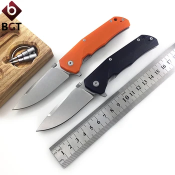 

BGT M390 Steel Folding Knife Titanium + G10 Handle Bearing Hunting Camping Tactical Survival Pocket Knives Combat EDC Tools