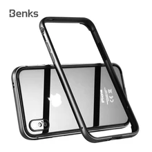 

Banks Luxury Phone Cover For iPhone X Case Bumper Aluminum TPU Back Drop Border Frame Case Cover For iPhone X Coque Funda Black