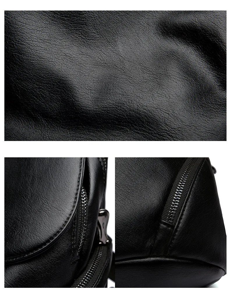 do Sexo Feminino de Couro Preto Saco UM Dos
