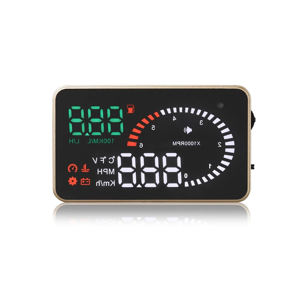 

Universal Car Head Up Display 3.5 inch HD Multi-color Screen OBD 2 Plug Auto Windshield Projector Speedometer Overspeed Alarm