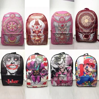 

IVYYE Cardcaptor Sakura Fashion Anime PU Backpacks Soft Leather School Backpack Casual Bags Travel Knapsack Unisex New