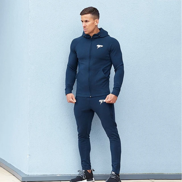 Joggers Sport Suit Men Running Gym Male Fitness Body building Sportwear
