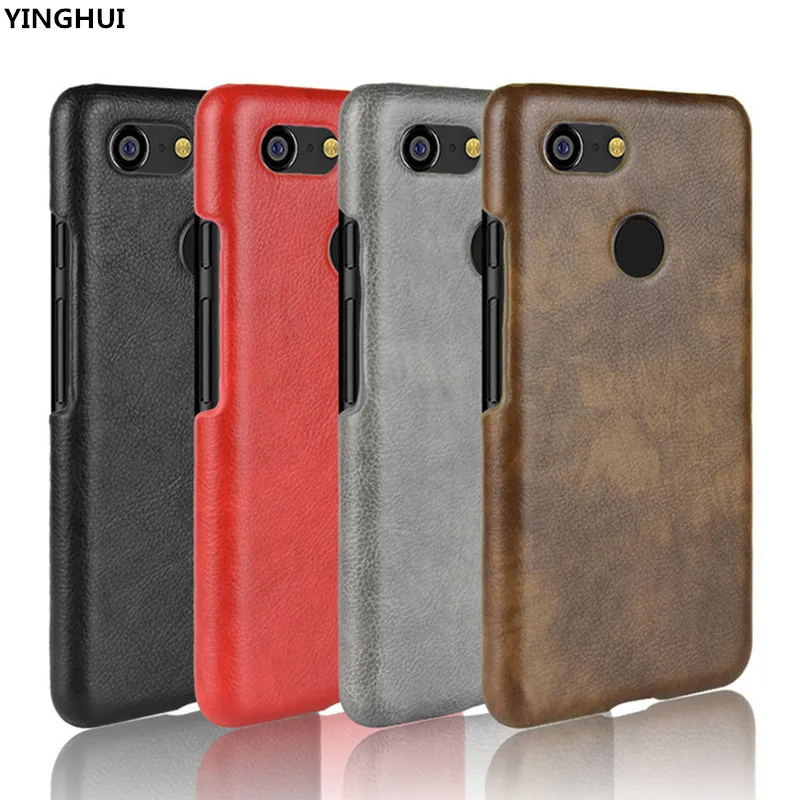 

For Google Pixel 3 XL phone Case Hard PU Leather For google pixel 3xl protection shell Back Cover Retro Anti-shock Phone Bag