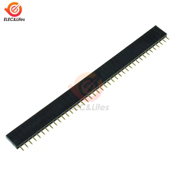 

10Pcs 1X40PIN Straight Single Row Female Pin Header 2.54MM Pitch LED Light Strip Connector Socket 40P 40 Pin for Arduino PCB DIY