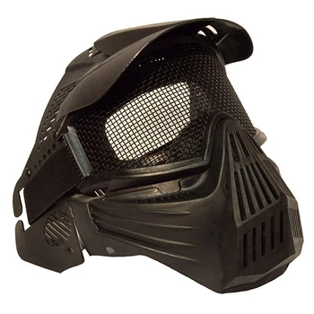 

Tactical Airsoft Pro Full Face Mask with Safety Metal Mesh Goggles Protection