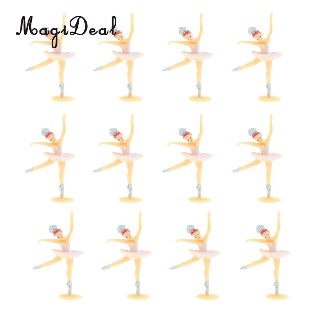 MgaiDeal 12pcs Mini Ballerina Dancing Girl Baby Shower Favors Party Table Decor Supplies Lightweight and Durable Girl Confetti