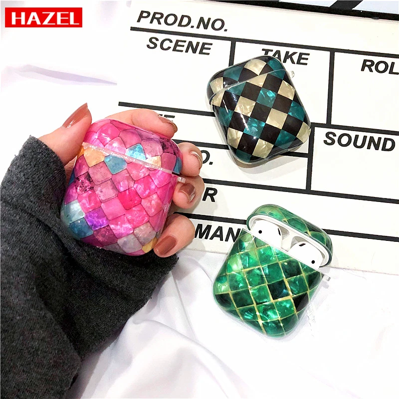 

HAZEL Wavy texture pattern all-inclusive Airpods Case for Apple airpods 1/2 Wireless Bluetooth Headset Charging Protection Cover