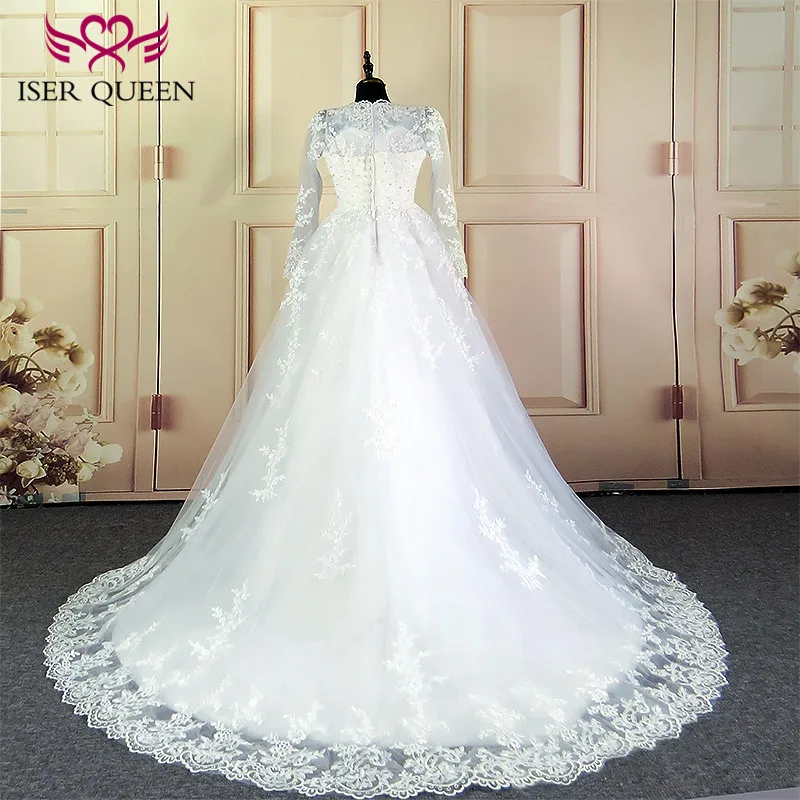 С длинными рукавами кружевное платье с аппликацией и бисером, прозрачное платье с вырезом, арабское бальное платье принцессы 2019, свадебное