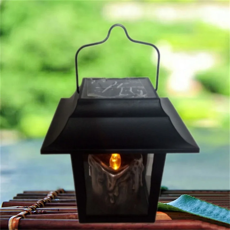 

HUANJUNSHI LED Solar Powered Candle Hang Lamp Outdoor Home Lantern Garden Umbrella Tree Landscape Light Wedding Decoration Lamp