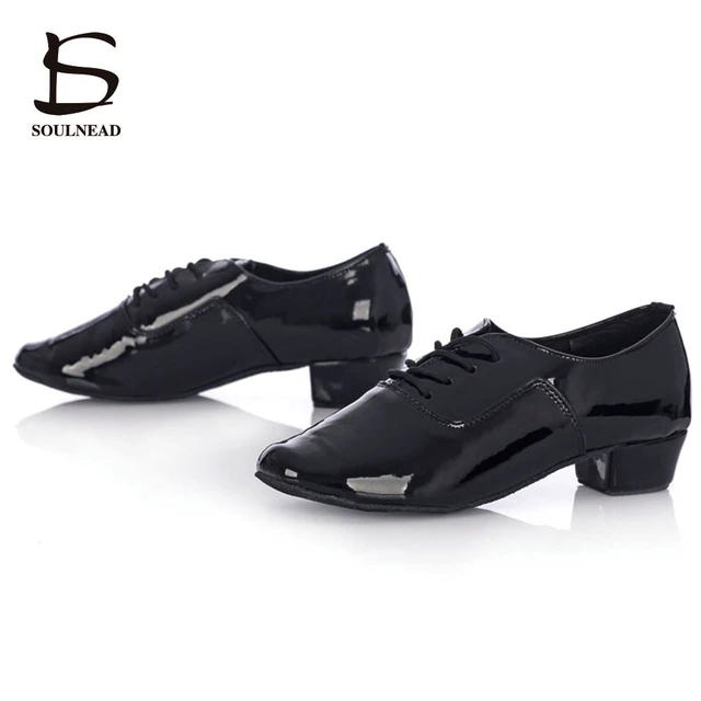 Zapatos De Baile Latino De Salsa Hombres, Zapatos De Baile De Tango De Jazz Para Adultos, Zapatos De Baile De Salón Para Niños, Pu Negro/blanco - Zapatos De Danza - AliExpress