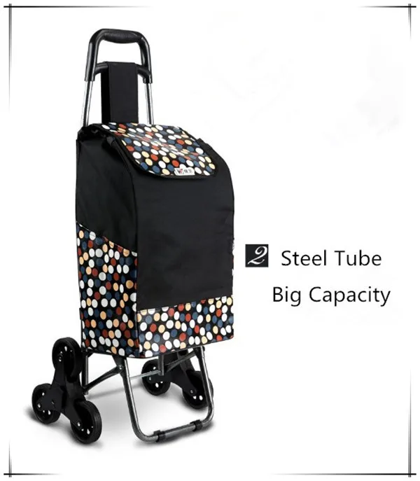 Women Foldable Roller Bolsas Large Shopping Trolley Bag with Wheels New