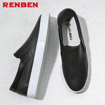 

Brand Minimalist Design Split PU Leather Men Dress Shoes Hot Sell Mens British Style Boat Shoes Big Size Driving ManFlats