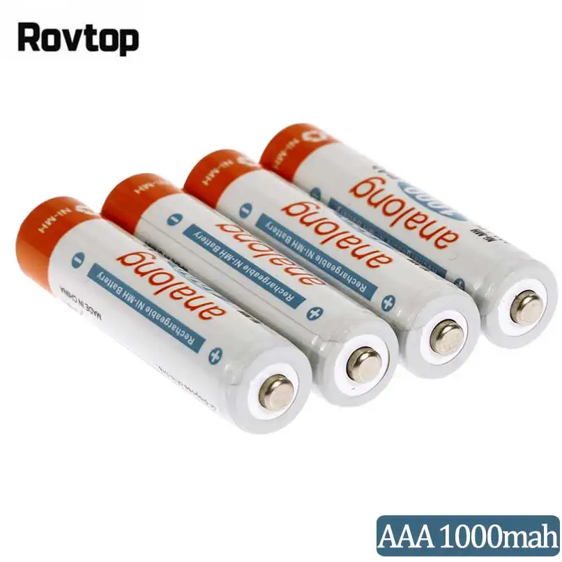 Analong 1 2 V AAA 3A NIMH 1000mah аккумуляторная батарея Ni MH аккумуляторы