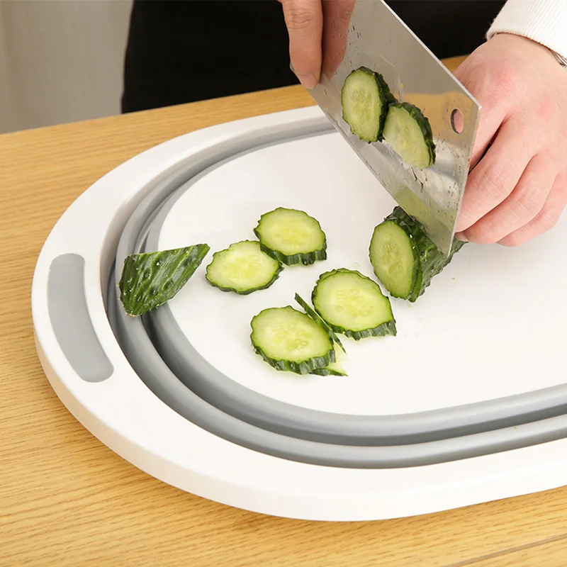 

Multifunctional Foldable Chopping Board Plastic Anti-slip Mildewproof Cutting Board KM88