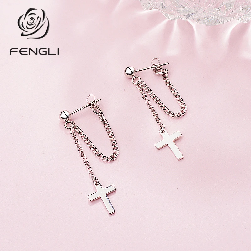 

Vintage Turkish Cross Earring Simple Elegant Geometric Drop Earrings for Women Wedding Jewelry Brincos Femme My order