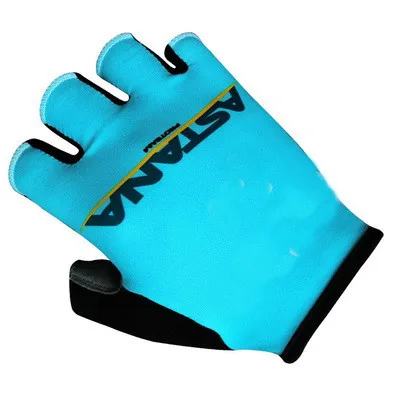 

2017 ASTANA PRO TEAM BLUE Cycling Bike Gloves Bicycle Gel Half Finger Glove One Pair Size M-XL